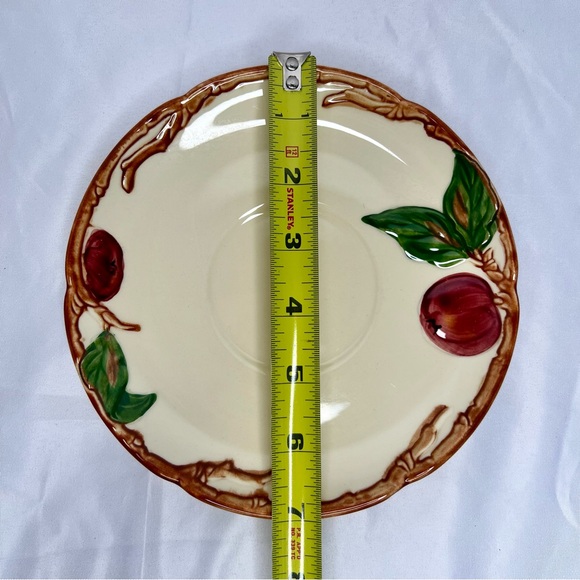 🍎 XL mug Franciscan Apple jumbo bullion saucer VHTF vintage CA USA EUC oversize - Picture 5 of 11
